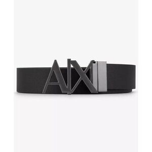 Armani Exchange Men’s Leather Reversible Belt Logo Buckle Size 36 NWT
